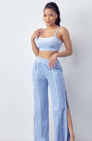 Velour Jogger Set Blue