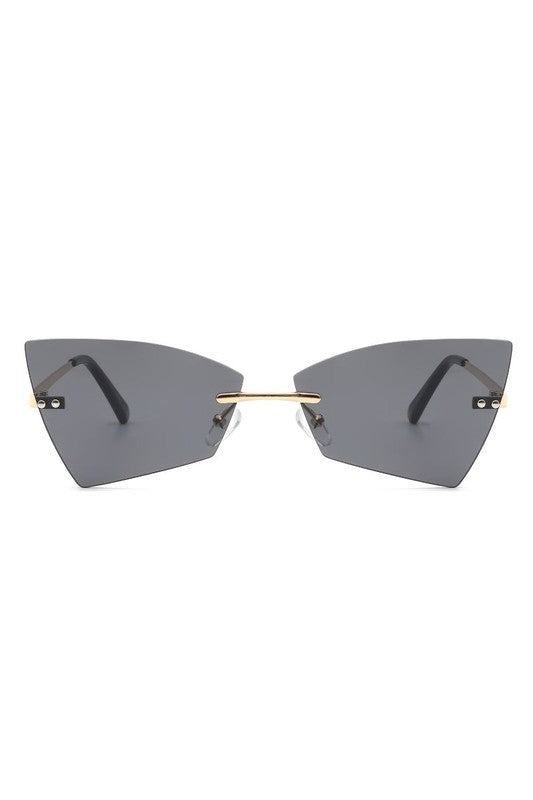 Rimless Geometric Triangle Fashion Sunglasses