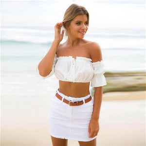 Fashion Ladies Sexy Off-the-shoulder Tops
