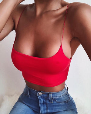 Women Camis Strap Tops Summer Ladies Casual Solid Color Sleeveless Tshirts Sexy Clubwear Gym Crop Top T Shirt