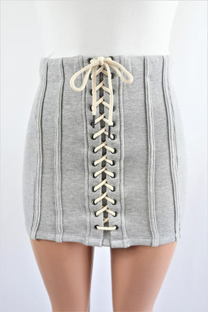 Lace up skirt