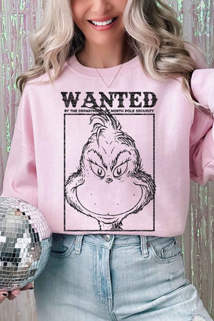 Wanted Christmas Graphic Sweatshirt