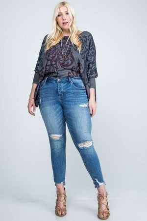 Plus Size Mid Rise Skinny Jeans