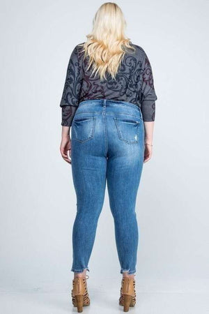 Plus Size Mid Rise Skinny Jeans